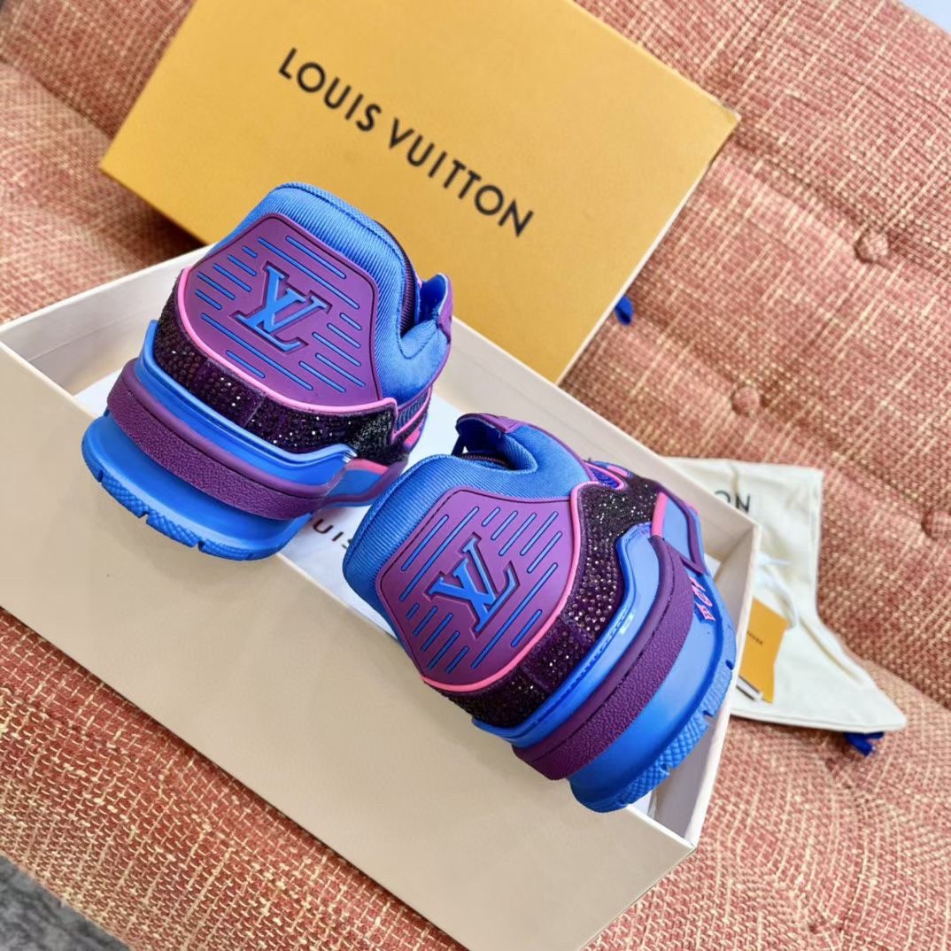 Louis Vuitton Men's Trainer Azur Crystal Shoes