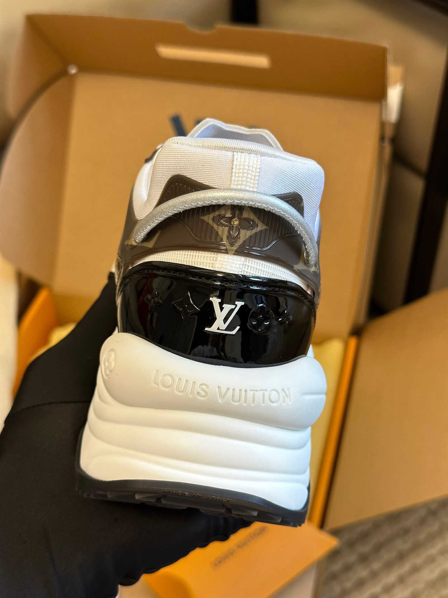 Replica Louis Vuitton Women's Run 55 Sneakers In White Technical Materials