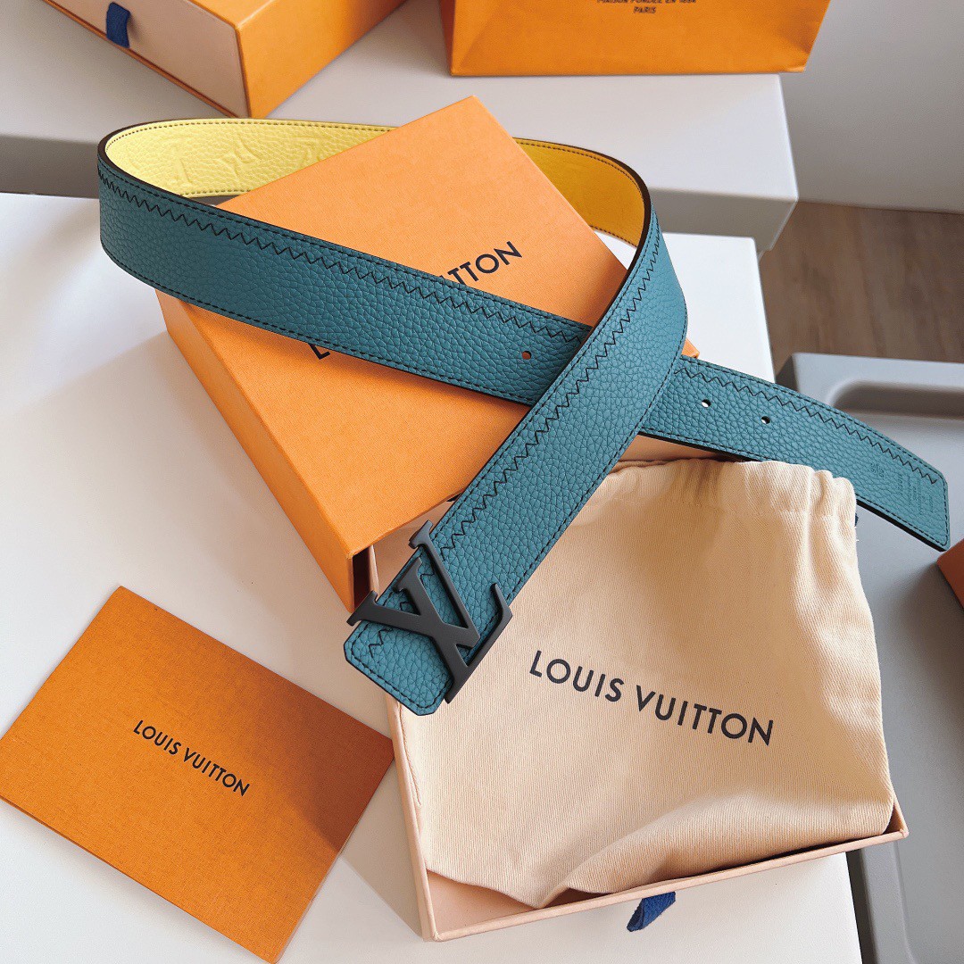 Louis Vuitton Lv Initiales Colour Blocks 40mm Reversible Belt In
