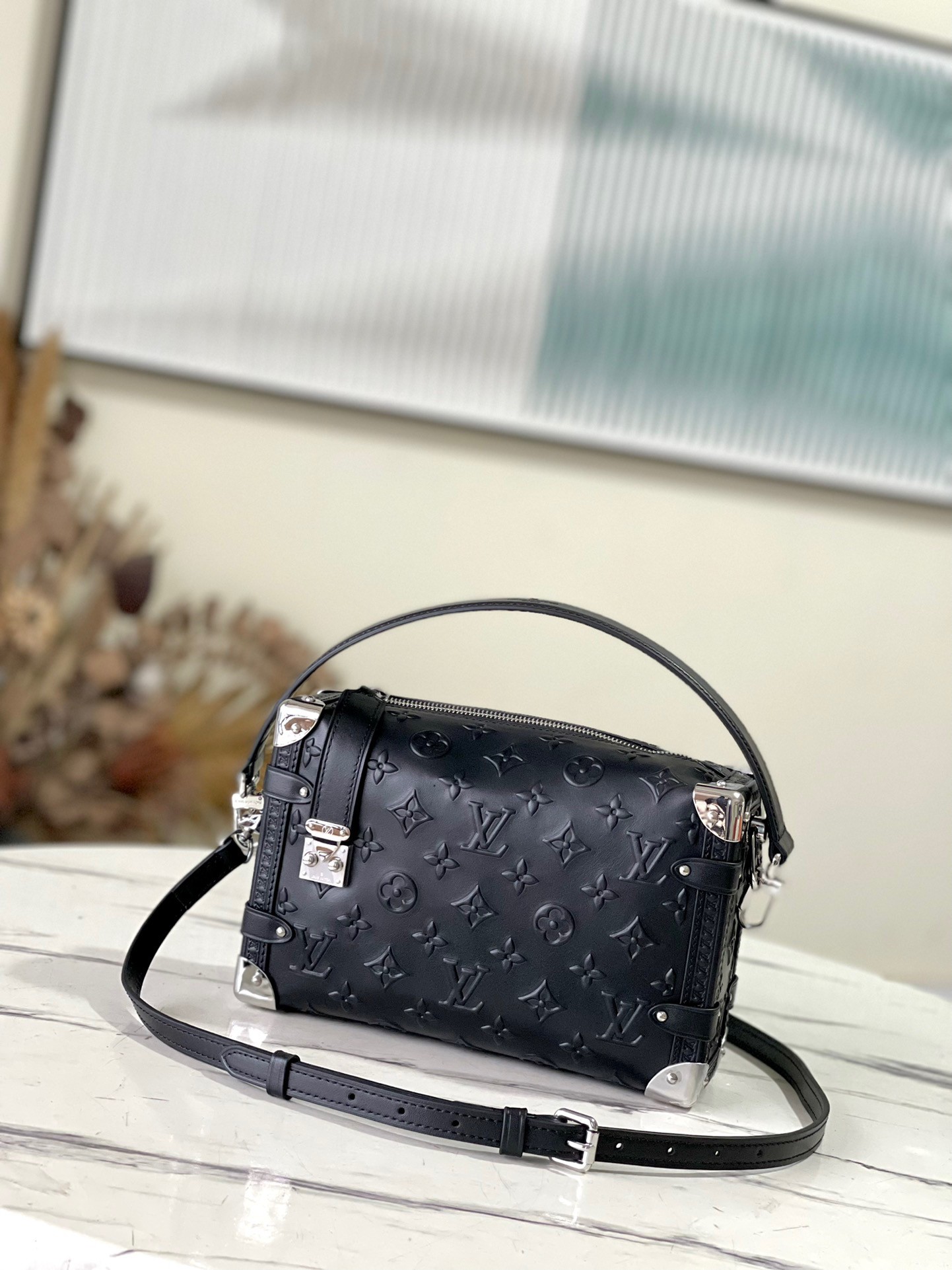 Part 1 review the new Louis Vuitton side trunk monoglam handbag