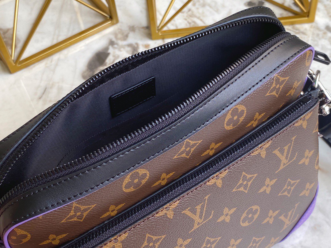 Replica Louis Vuitton Trio Messenger Bag In Monogram Macassar