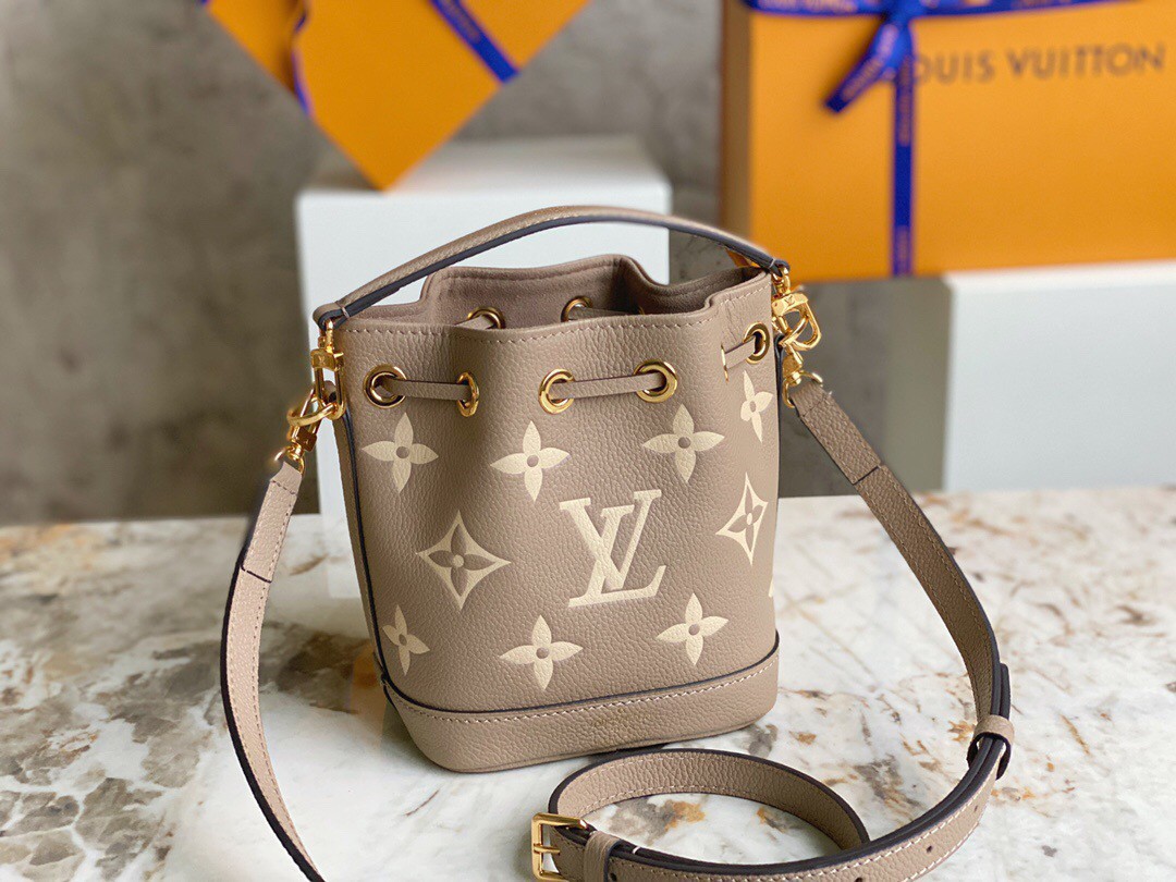 Replica Louis Vuitton Nano Noe Bag In Monogram Empreinte Leather