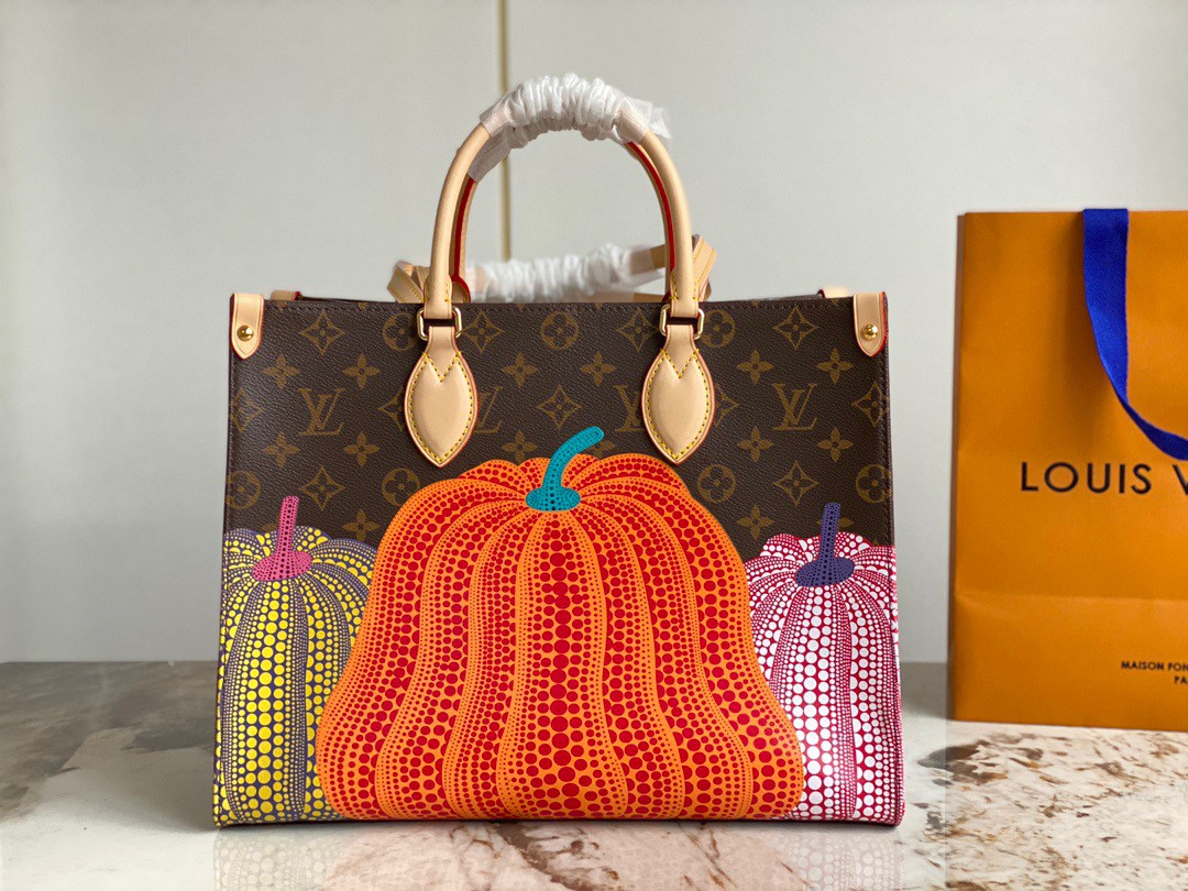 Louis Vuitton LV x YK Onthego MM Pumpkin Print