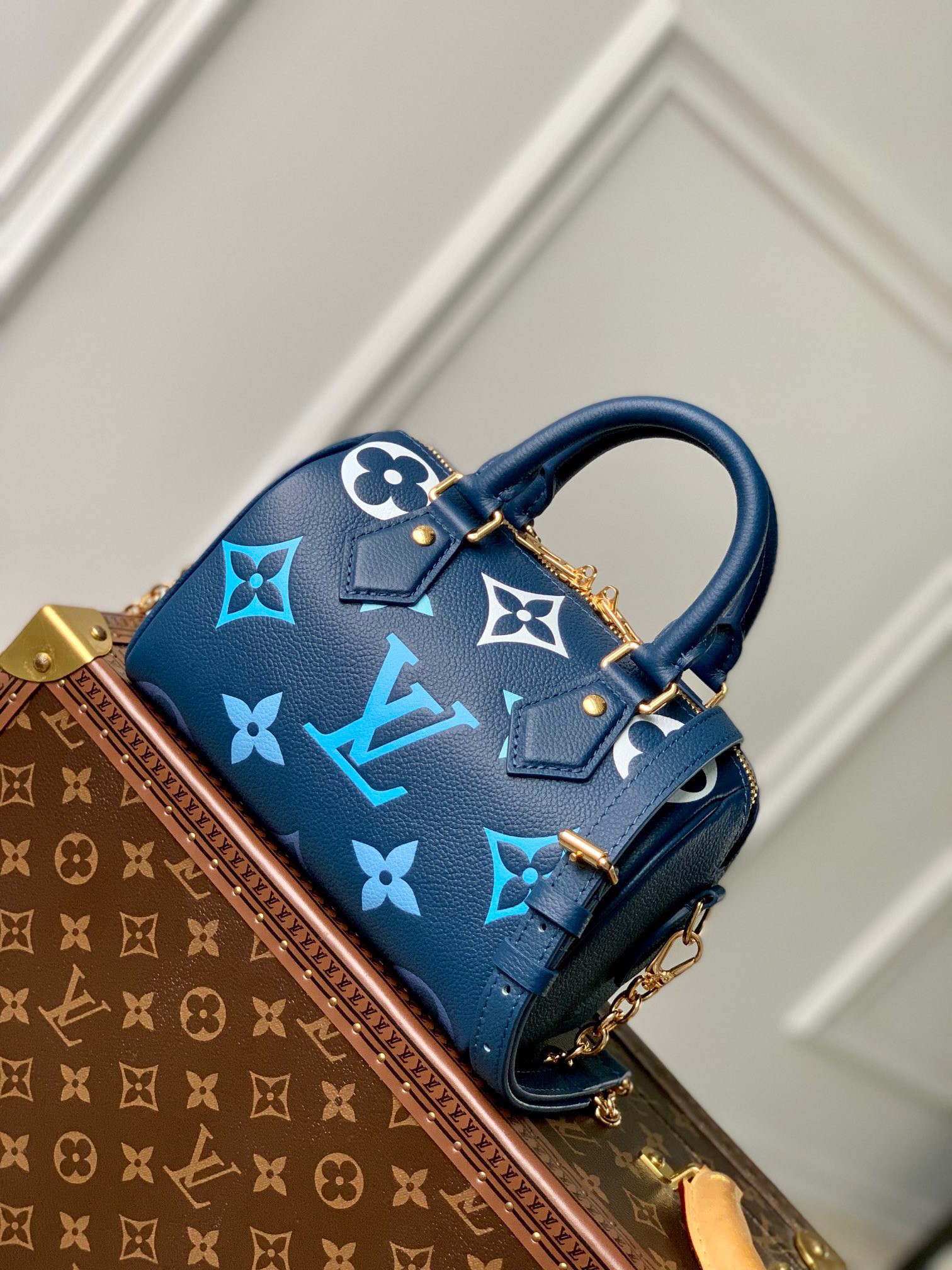 Louis Vuitton Speedy Bandouliere 20 Degrade Blue in Embossed Supple Cowhide  Leather with Gold-tone - US