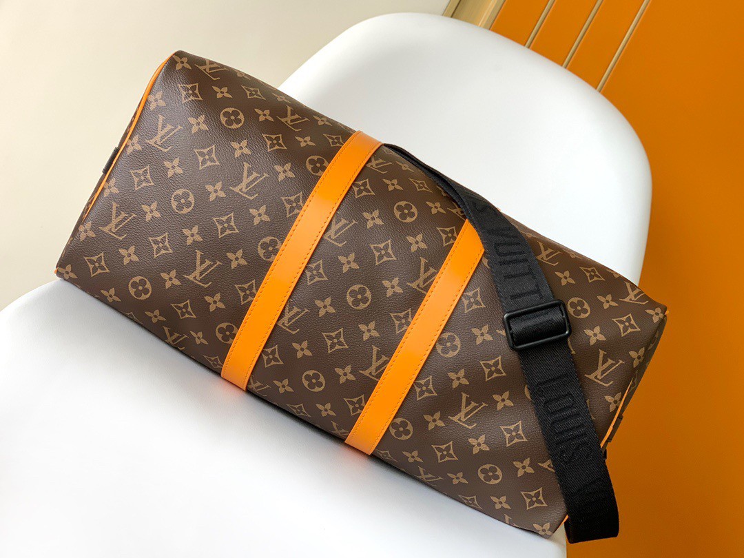 Louis Vuitton Keepall Bandouliere 50 Monogram Macassar Florescent Yellow in  Coated Canvas with Matte Black Hardware - US