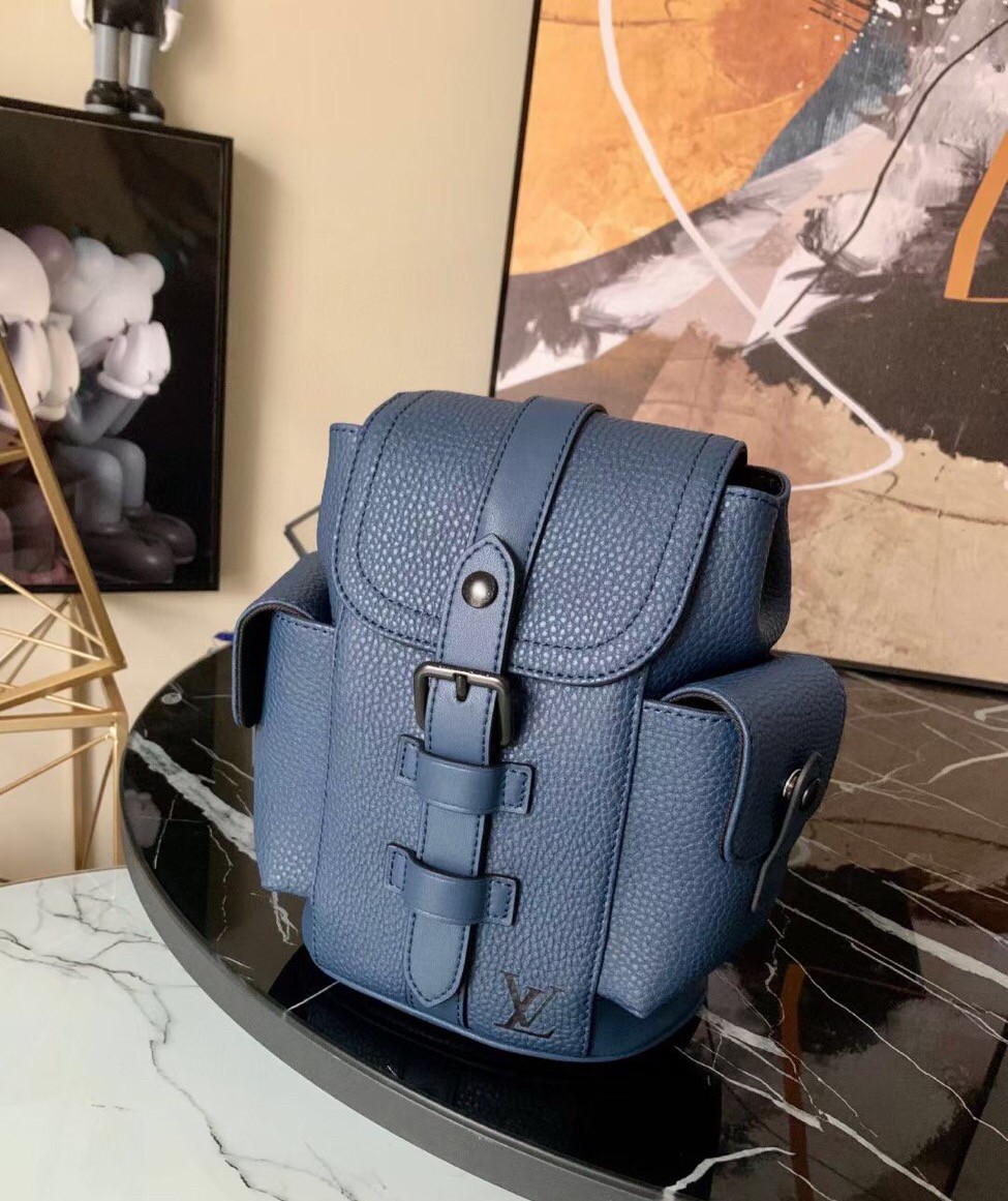 Louis Vuitton Christopher Xs Taurillon Blue For Men Mens Bags Shoulder And Crossbody  Bags 7.7In19.5Cm Lv - Gostylity