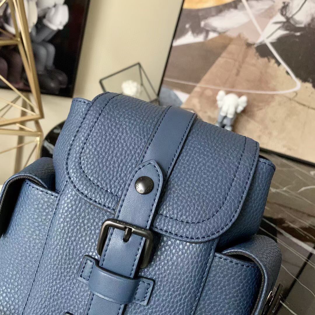 Replica Louis Vuitton Christopher XS Bag In Blue Leather M58494