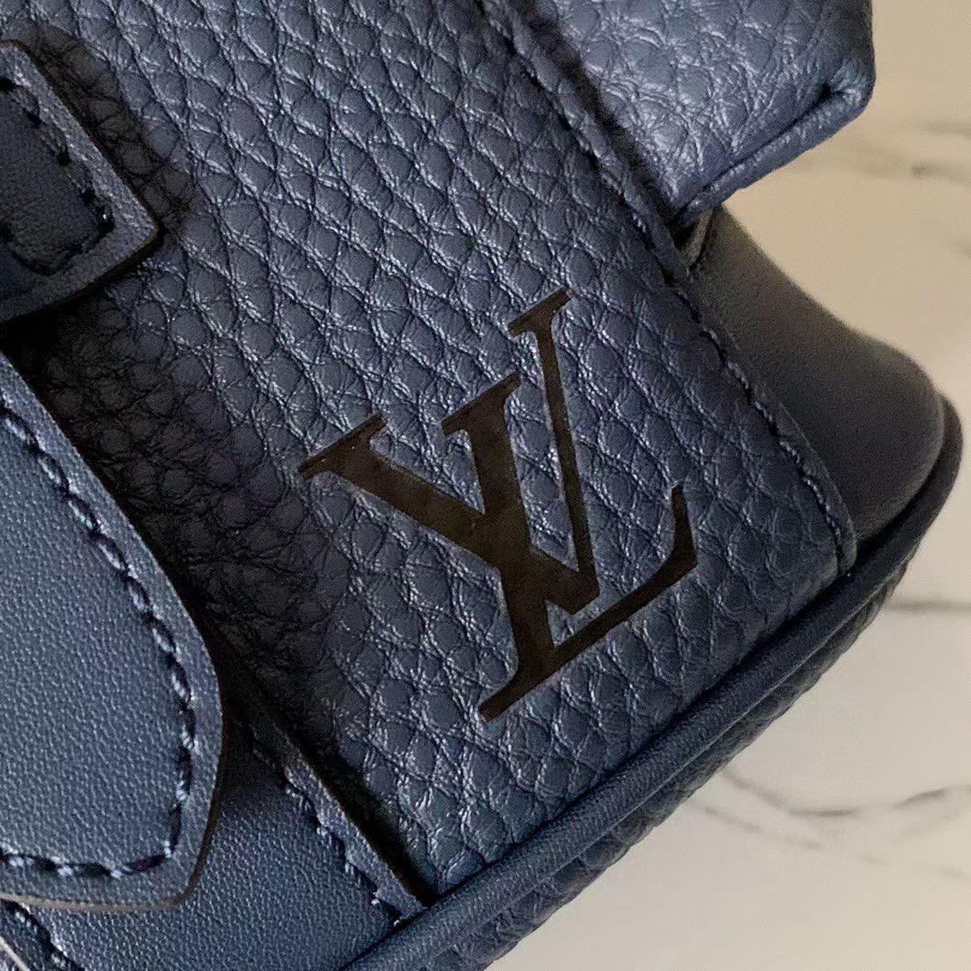 Replica Louis Vuitton Christopher XS Bag In Blue Leather M58494