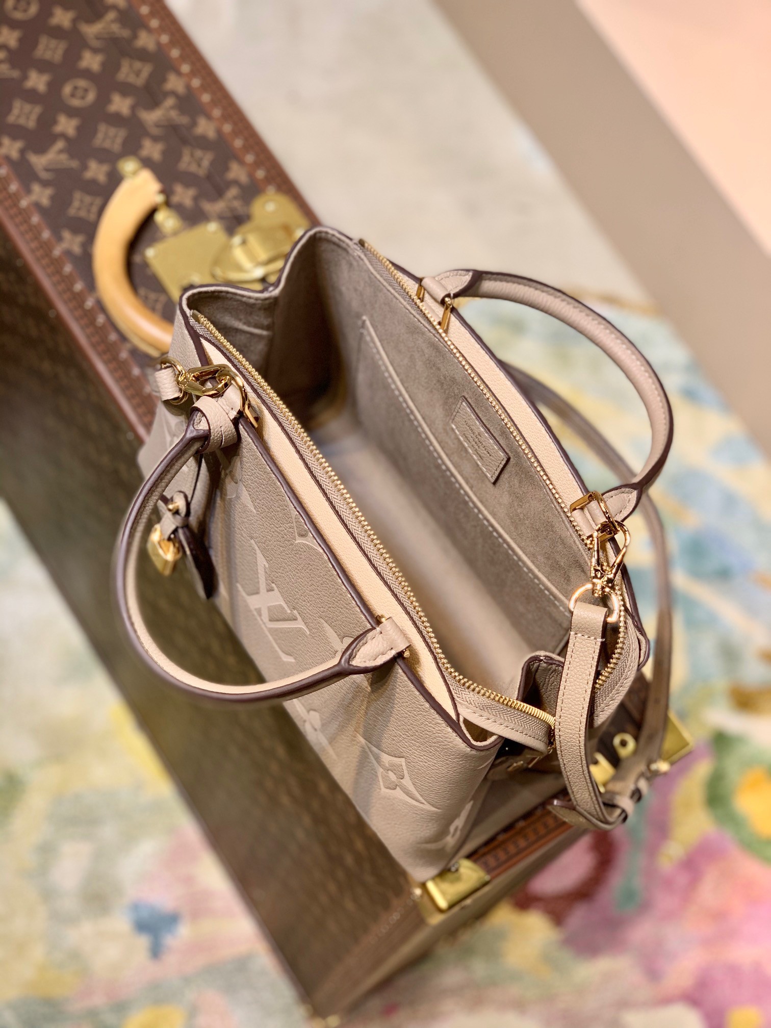 Petit Palais Bicolor Monogram Empreinte Leather - Women - Handbags