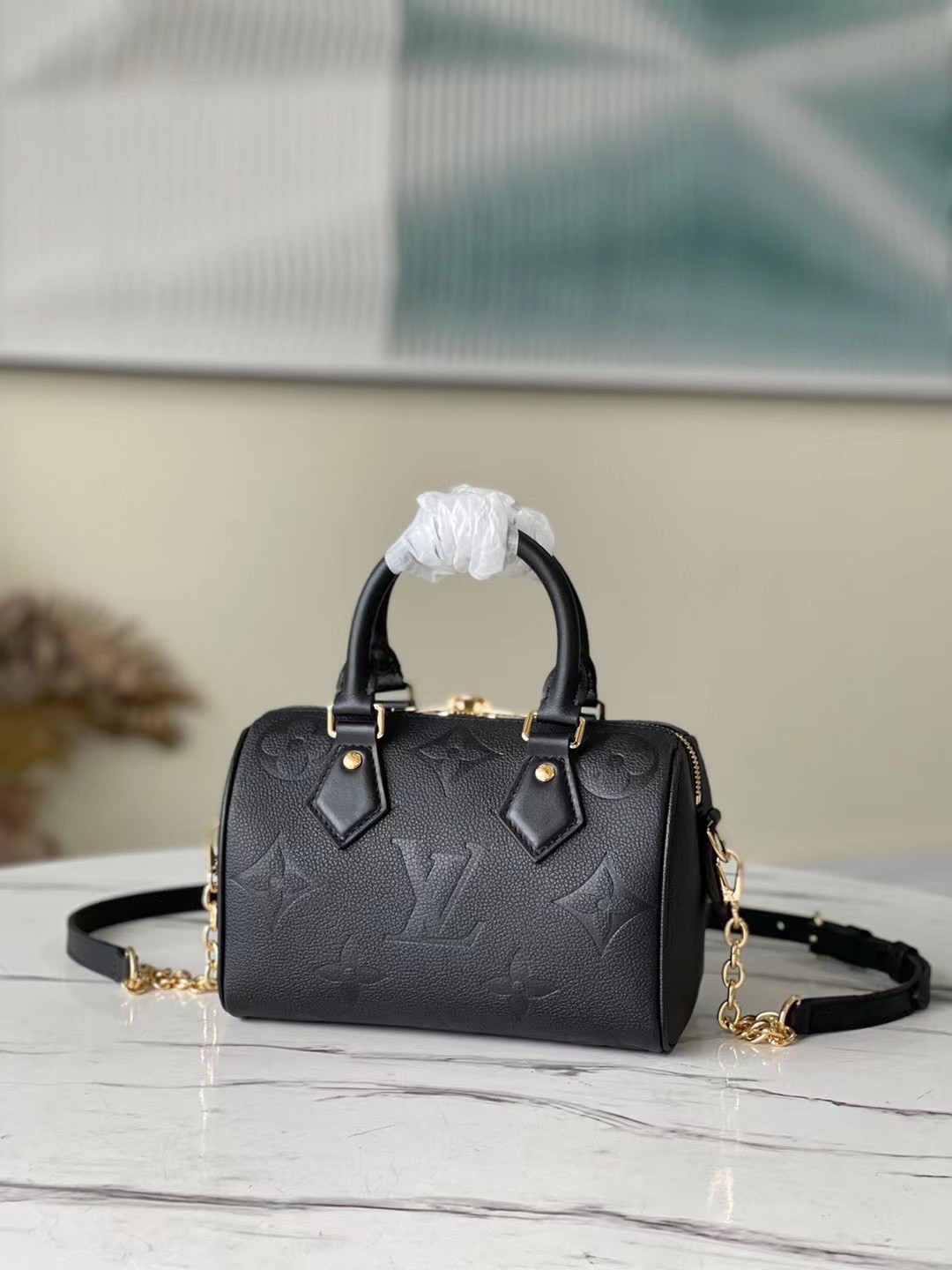 Replica Louis Vuitton Speedy Bandouliere 20 Bag In Monogram Empreinte  Leather M58953