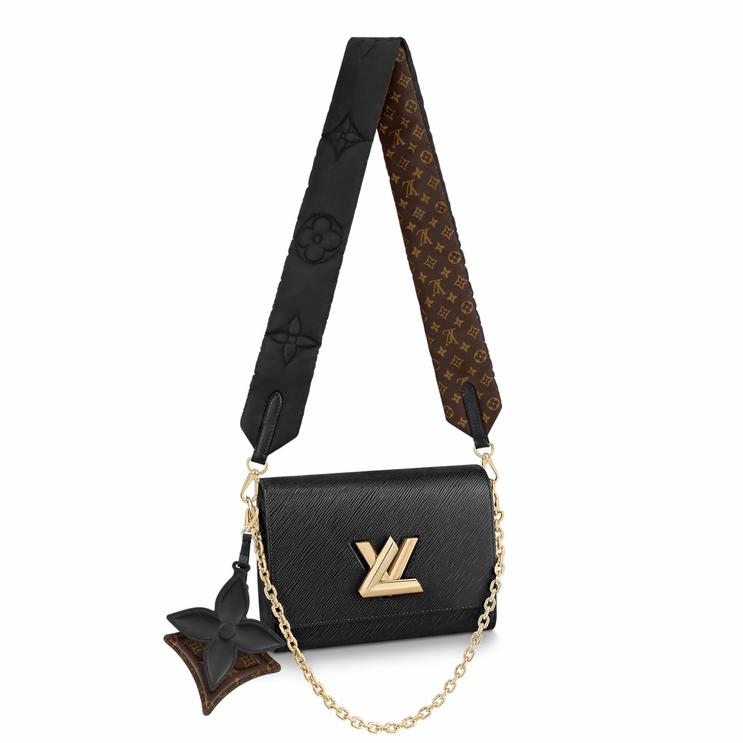 Replica Louis Vuitton Twist MM Bag with Nylon Strap M59018
