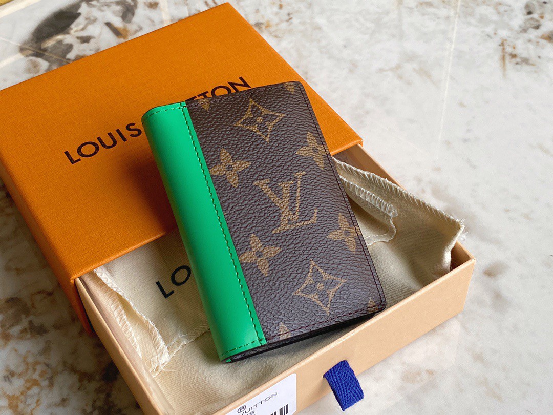 Replica Louis Vuitton Pocket Organizer Monogram Macassar M60111 BLV1095 in  2023