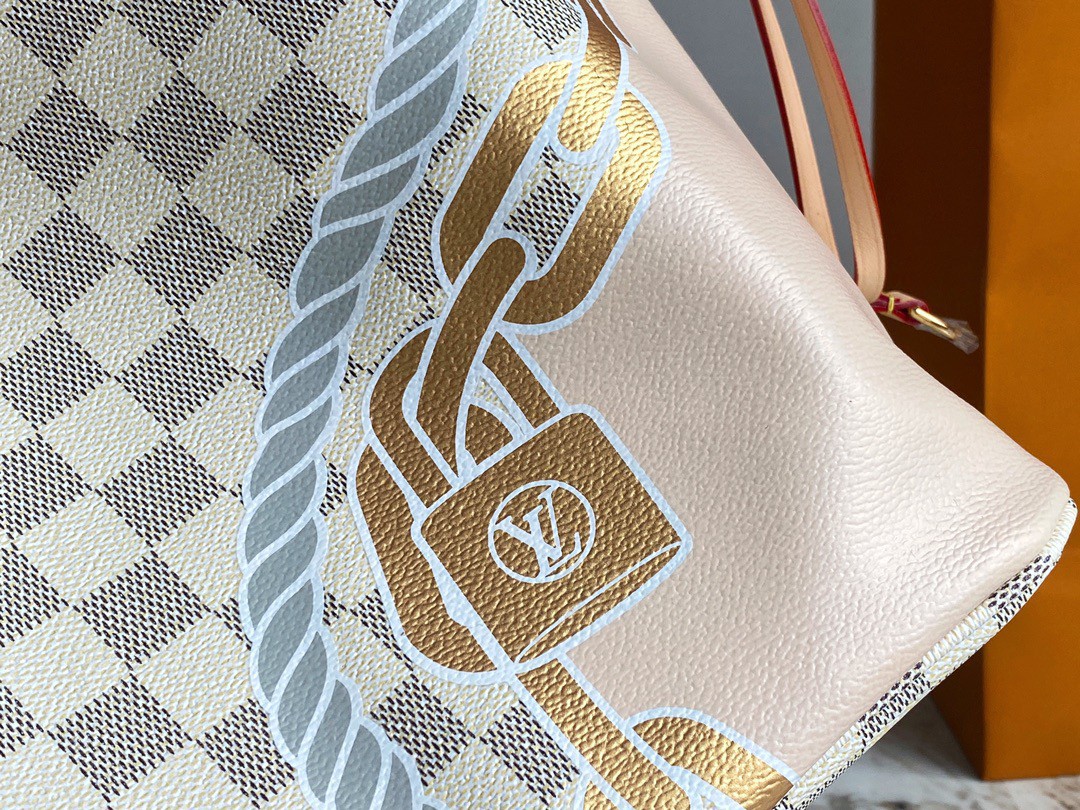Replica Louis Vuitton Neverfull PM Bag Damier Azur N41362 BLV032