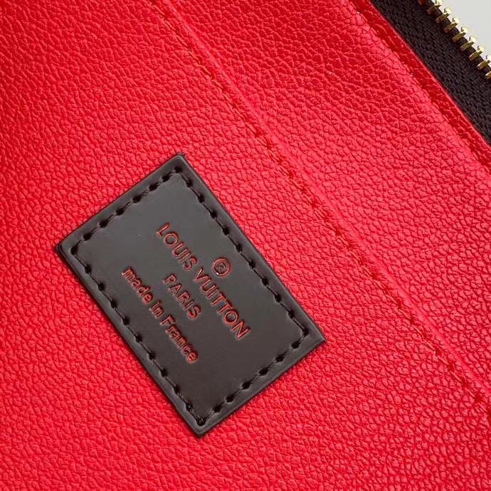 N60288 Louis Vuitton Damier Ebene Croisette Chain Wallet-Red