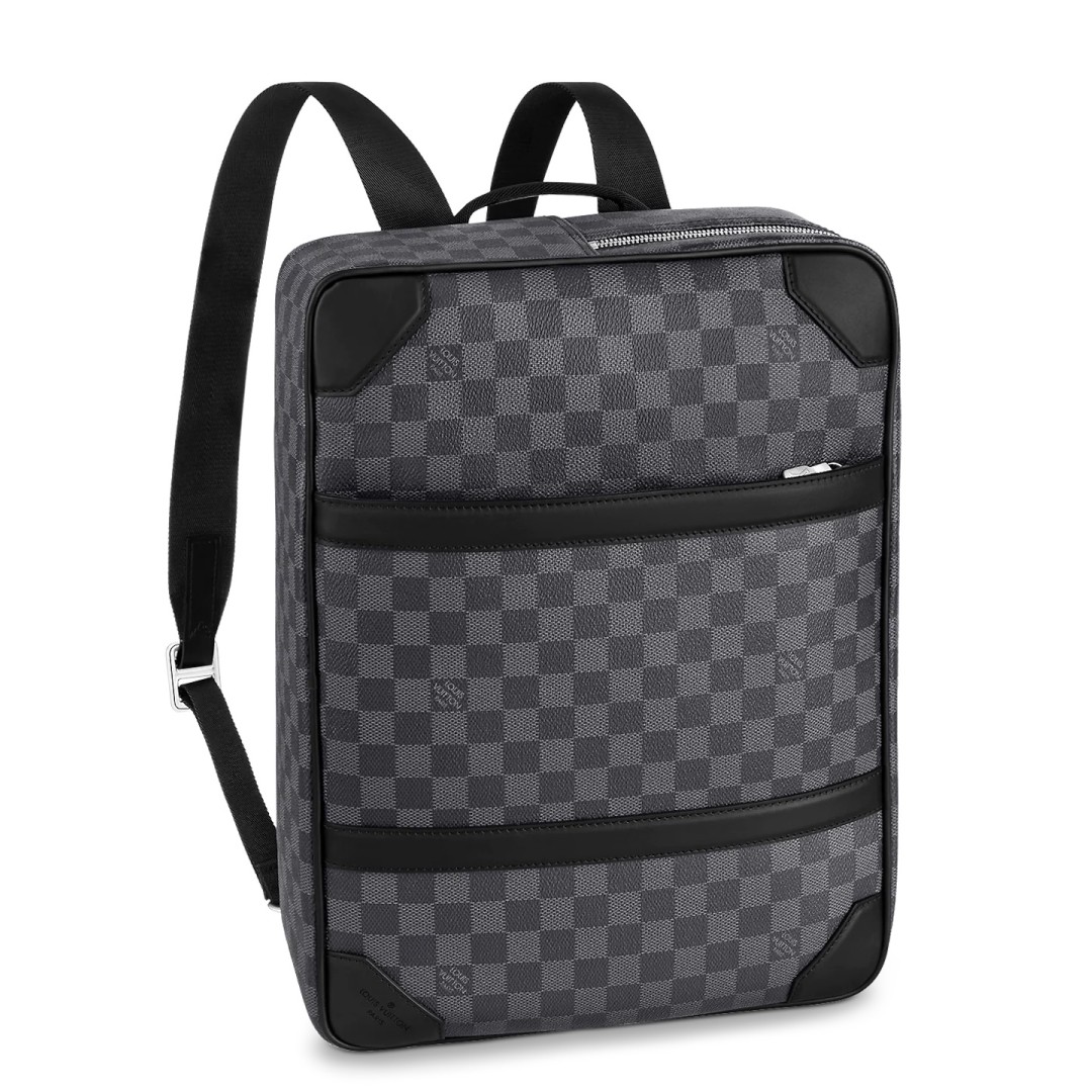 Replica Louis Vuitton Briefcase Backpack In Damier Graphite Canvas