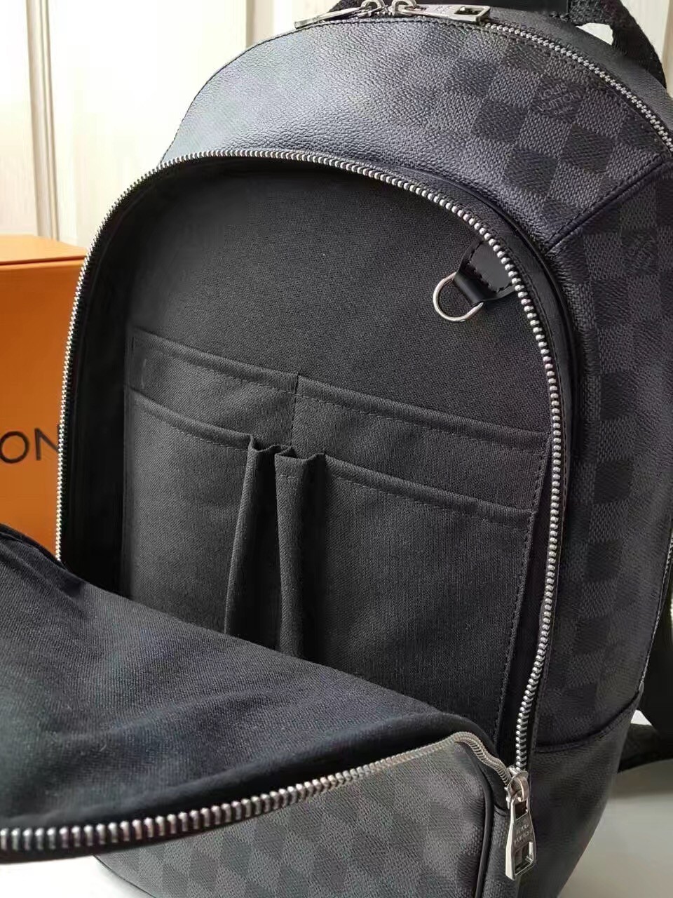 Replica Louis Vuitton Utility Backpack In Damier Graphite Canvas