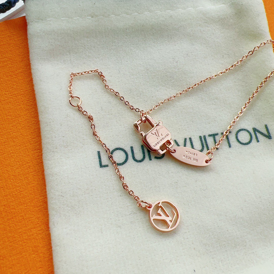 Louis Vuitton Color Blossom Lariat Pendant Necklace 18K Rose Gold