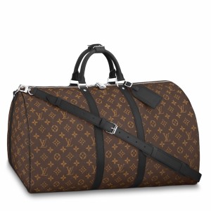Louis Vuitton Keepall Bandouliere 55 Bag In Monogram Macassar Canvas M56714