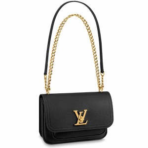 Louis Vuitton Lockme Chain PM Bag In Black Calfskin M57073