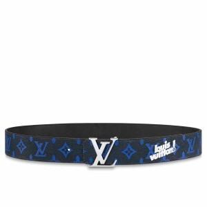 Louis Vuitton LV Shape Reversible Belt 40 MM Dark Blue