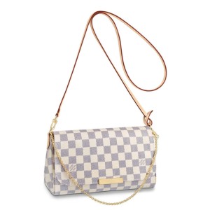 Louis Vuitton Favorite MM Bag In Damier Azur Canvas N41275