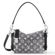 Louis Vuitton Side Trunk Bag In Grey Monogram Denim M21460