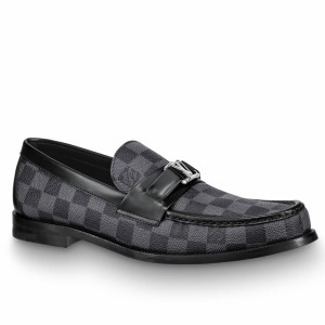Louis Vuitton Major Loafers In Damier Graphite Canvas