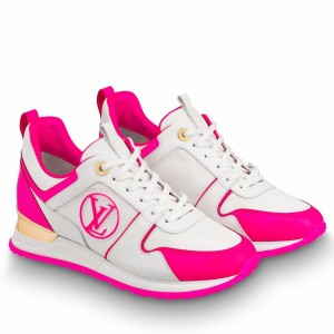 Louis Vuitton Women's Run Away Sneakers In Rose Suede