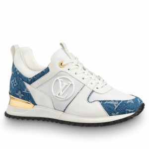 Louis Vuitton Women's Run Away Sneakers In Monogram Denim