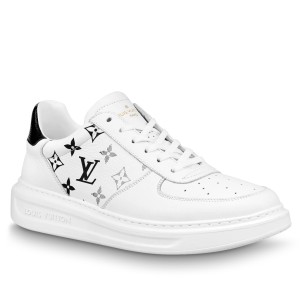 Louis Vuitton Men's Beverly Hills Sneakers In White Leather