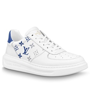 Louis Vuitton Men's Beverly Hills Sneakers In White Calfskin