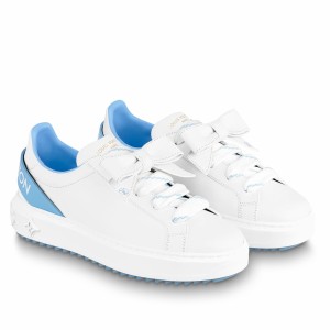 Louis Vuitton Time Out Sneakers with Blue Signature Back