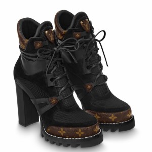 Louis Vuitton Star Trail Ankle Boot in Suede Leather and Mesh