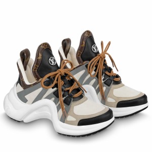Louis Vuitton LV Archlight Sneakers In Grey/Ivory Leather