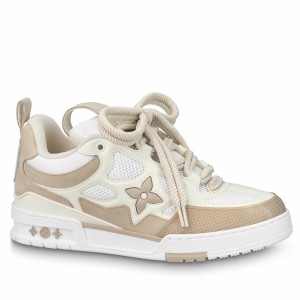 Louis Vuitton LV Skate Sneakers in Beige Mix Materials