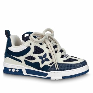 Louis Vuitton LV Skate Sneakers in Blue Mix Materials