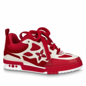 Louis Vuitton LV Skate Sneakers in Red Mix Materials