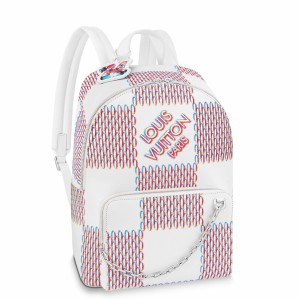 Louis Vuitton Racer Backpack In White Damier Spray Leather M20664