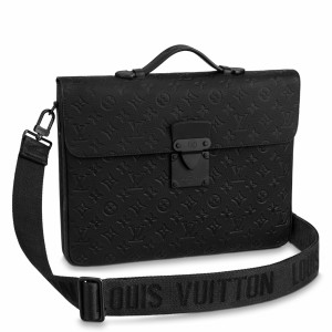 Louis Vuitton S Lock Briefcase In Monogram Embossed Leather M20835