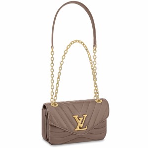 Louis Vuitton LV New Wave Chain PM Bag In Grey Leather M20838