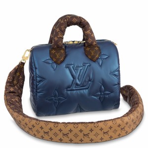 Louis Vuitton Speedy Bandouliere 25 Bag In Blue Recycled Nylon M21061