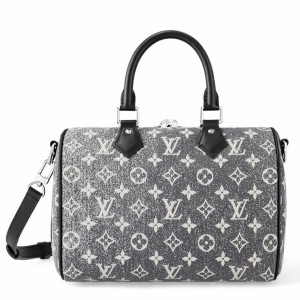 Louis Vuitton Speedy Bandouliere 25 Bag In Grey Monogram Denim M21464