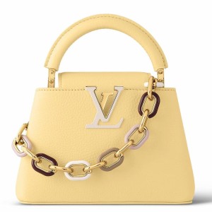 Louis Vuitton Capucines Mini Bag in Taurillon Leather with Chain M21798