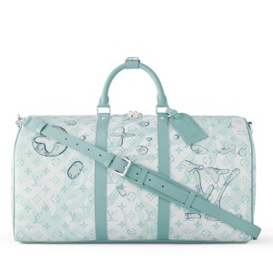 Louis Vuitton Keepall Bandouliere 50 Bag in Monogram Aquagarden Canvas M22570