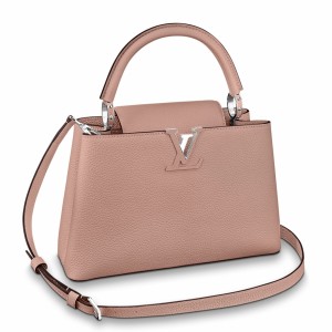 Louis Vuitton Capucines MM Bag In Magnolia Taurillon Leather M42258