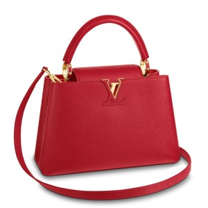 Louis Vuitton Capucines MM Bag In Red Taurillon Leather M43935
