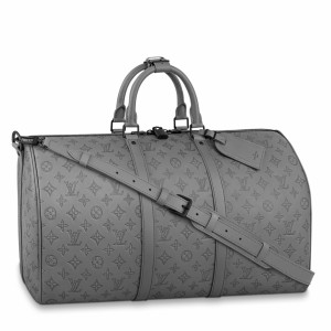 Louis Vuitton Keepall Bandouliere 50B Bag In Monogram Shadow Leather M46117