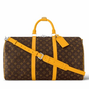 Louis Vuitton Keepall Bandouliere 50 Bag in Monogram Macassar Canvas M46771