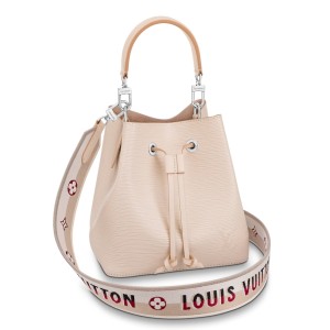 Louis Vuitton White Epi Neonoe BB Bag With Jacquard Strap M57693
