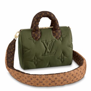 Louis Vuitton Speedy Bandouliere 25 Bag In Green Recycled Nylon M59009